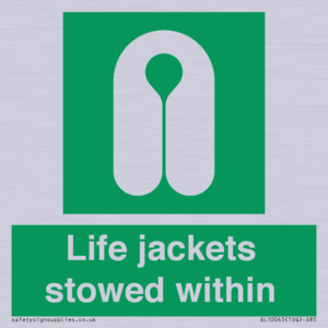 Life jackets stowed within